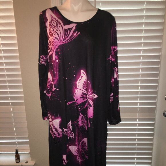 Purple Butterfly Dress = So gorgeous Large NEW J1 - Picture 1 of 3